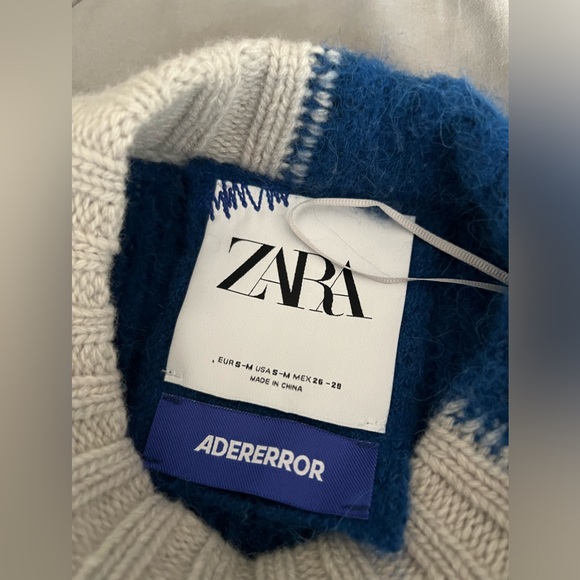 Ader Error Zara Oversized Patchwork Knit Sweater Size Small/Medium - Picture 3 of 7